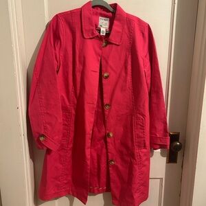 Hot Pink Button-Up Coat